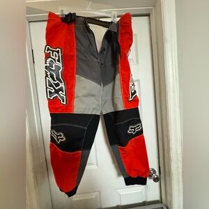 Fox mens Red and Gray Racing Pants